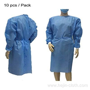 Disposable nonwoven 45gsm isolation gown